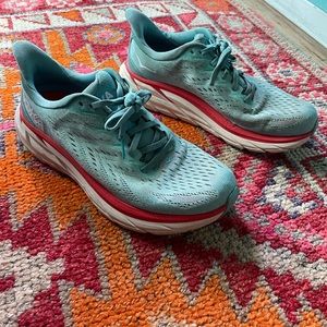HOKA ONE ONE Women’s Clifton 8 Sz 9.5 WIDE BLUE Sneakers Running Shoes